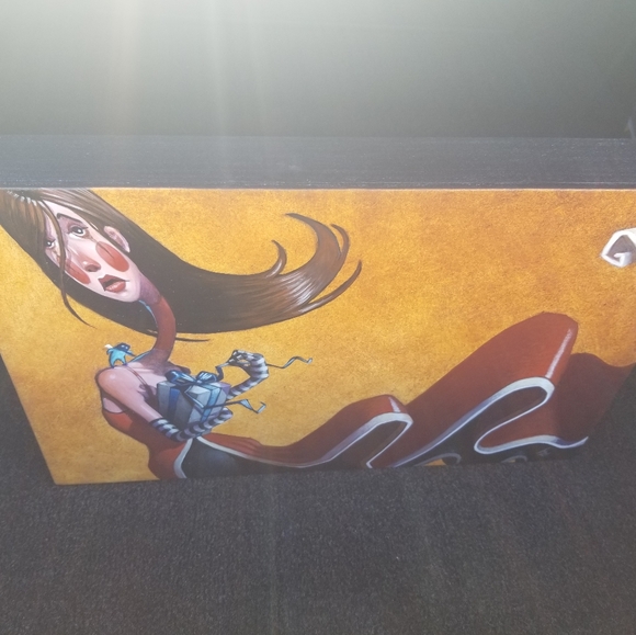 JOSHUA CLAY "The Secrets We Keep", Acrylic on wood original painting 10" x 15" - Picture 7 of 13